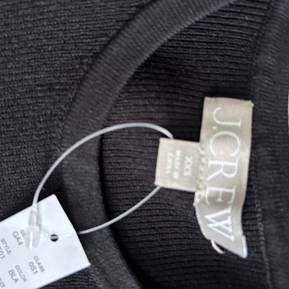 J.Crew NWT Sleeveless sweater-dress in stretch viscose blend black XXS - Picture 5 of 11